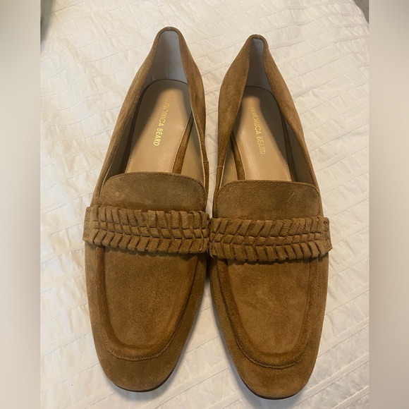 Veronica Beard Arlie Suede Loafer Hazelwood Tan 8 - Picture 2 of 9